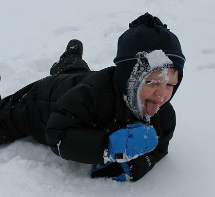 Henri eats snow big 2011 015 50 Ways to Lighten Up & Become Child Like Again
